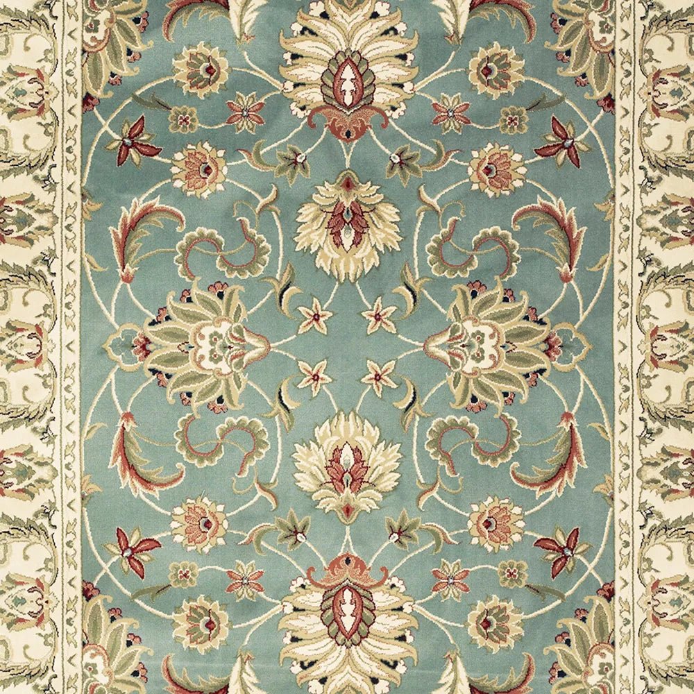 Kendra 45L Green and Cream Runner Traditional Rug - Pendle Village Furniture