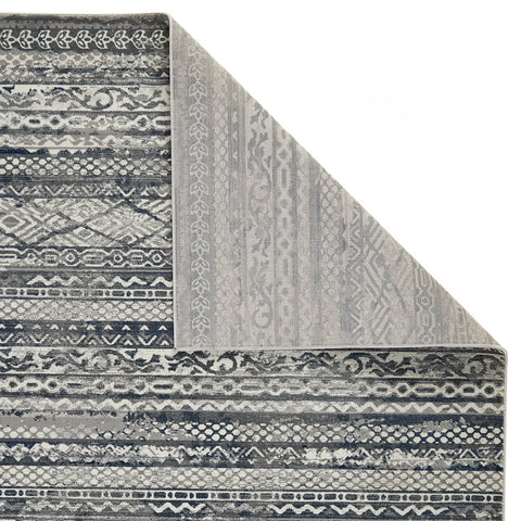 Kendra 7153H Grey Aztec Stripe Rug - Pendle Village Furniture