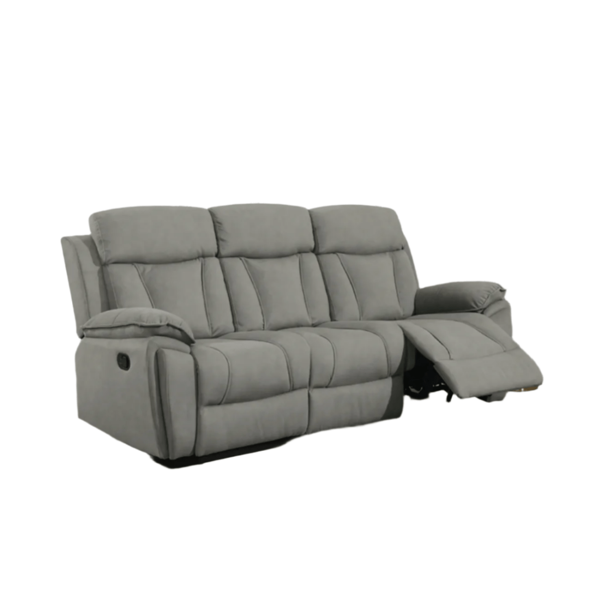 Kensington Grey Fabric Recliner 3 Seater Sofa