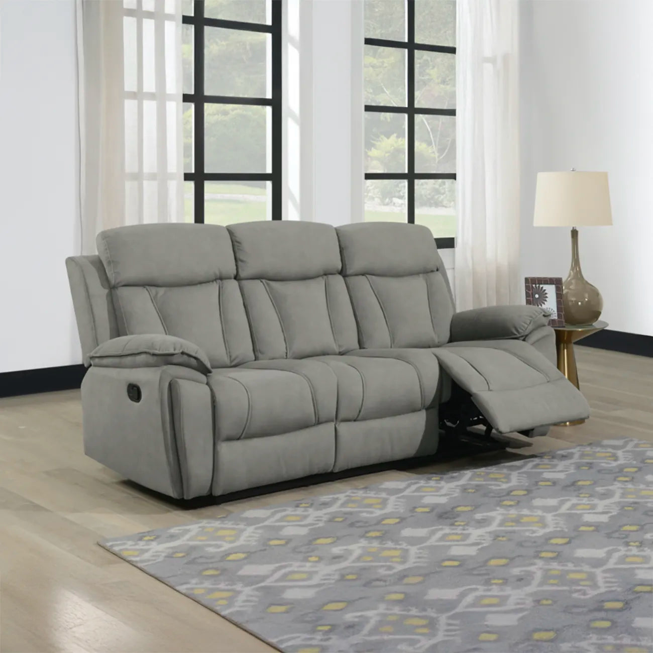 Grey 3 Seater Recliner Sofa, Buy individually or with 2 Recliner Chairs as a set