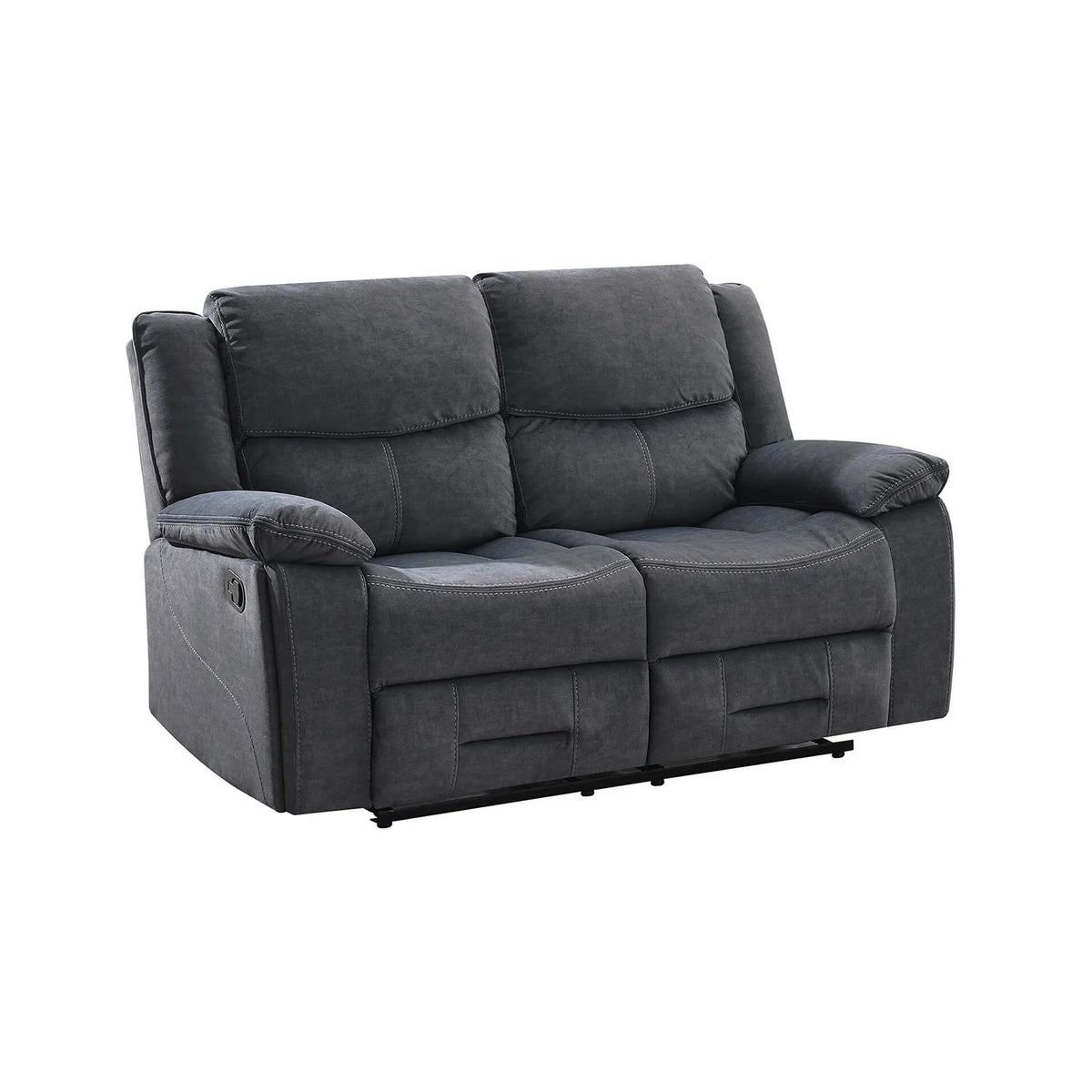 Kent 2 Seater Manual Recliner Sofa in Charcoal - Pendle Village Furniture