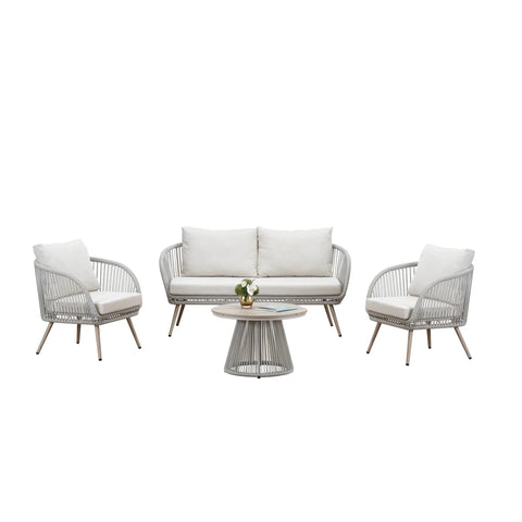 Kingston 4 Seater Outdoor Lounge Set with Coffee Table