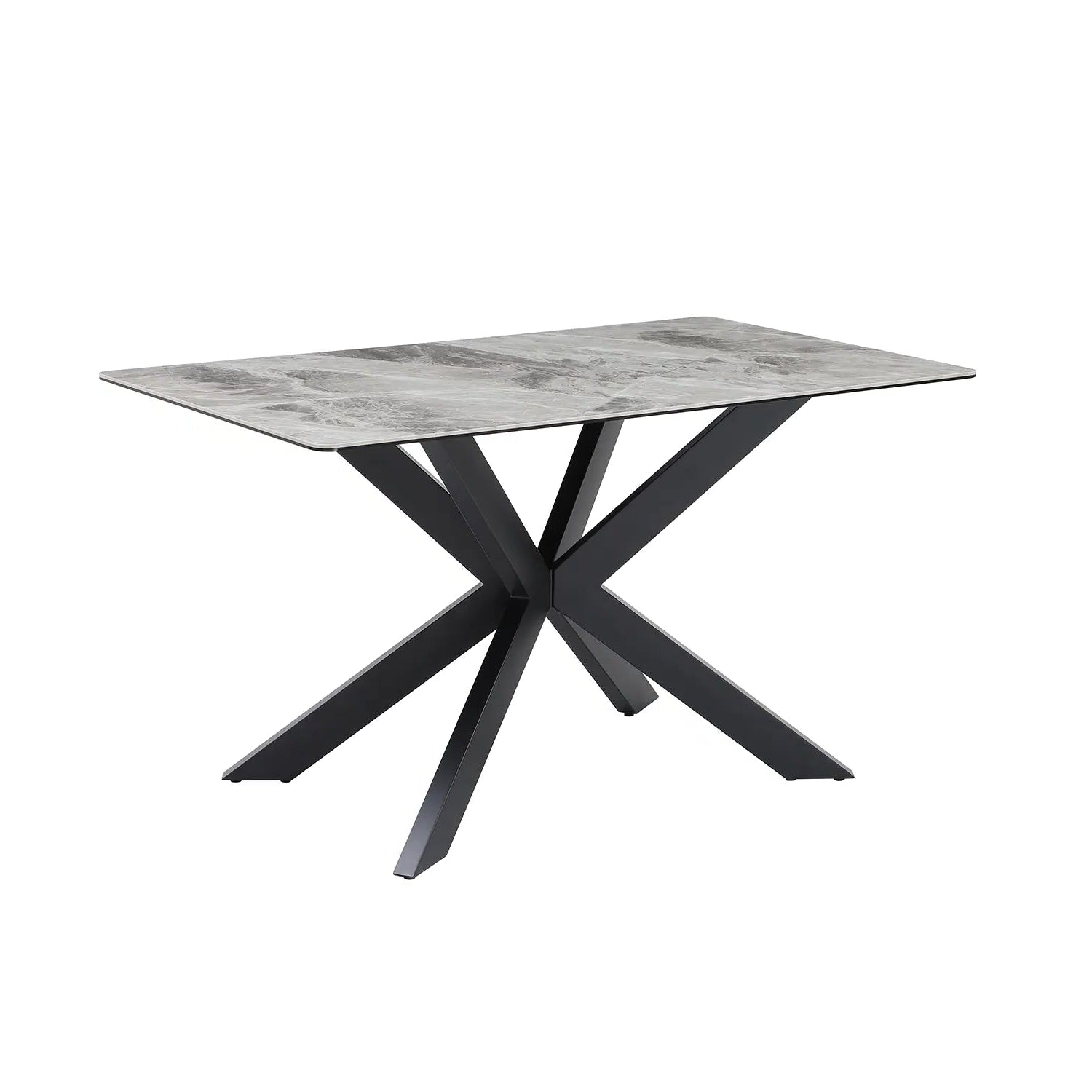 Cree 135cm Light Grey Ceramic Dining Table - Pendle Village Furniture