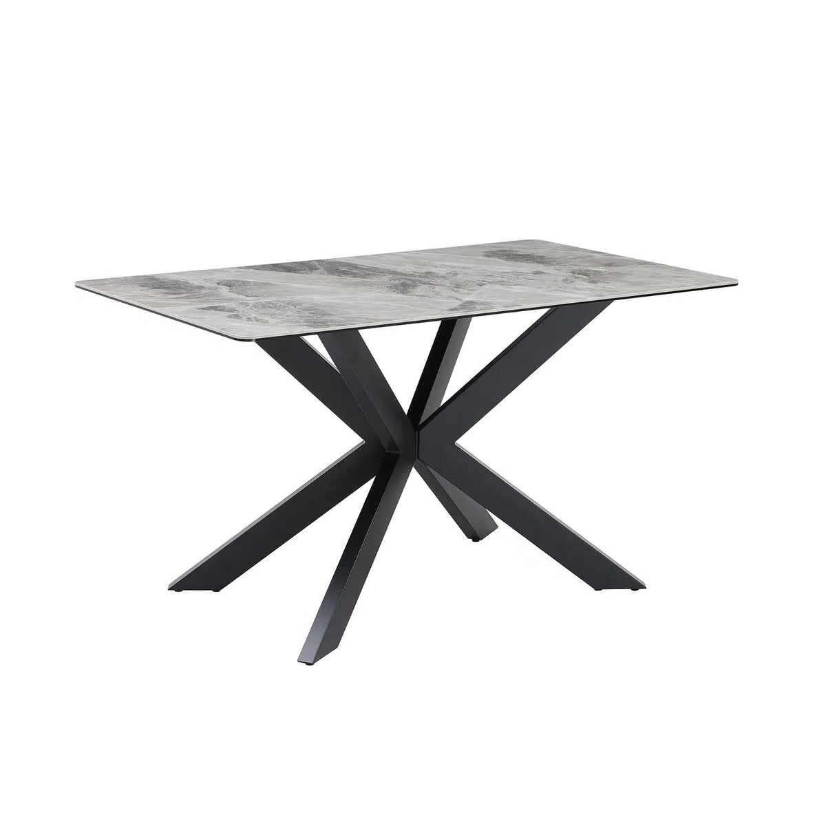 Cree 135cm Light Grey Ceramic Dining Table - Pendle Village Furniture