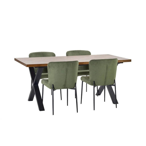 Leo Velvet Dining Chairs – Set of 4 - Pendle Village Furniture