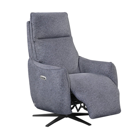 Libra Antracite Fabric Power Swivel Recliner Chair - Pendle Village Furniture