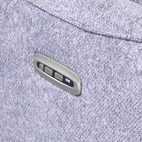 Libra Grey Fabric Power Swivel Recliner Chair - Pendle Village Furniture