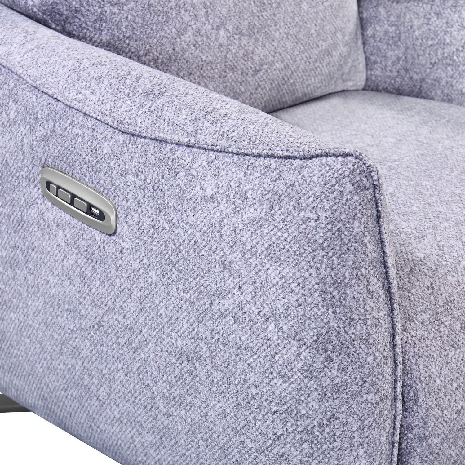 Libra Grey Fabric Power Swivel Recliner Chair - Pendle Village Furniture