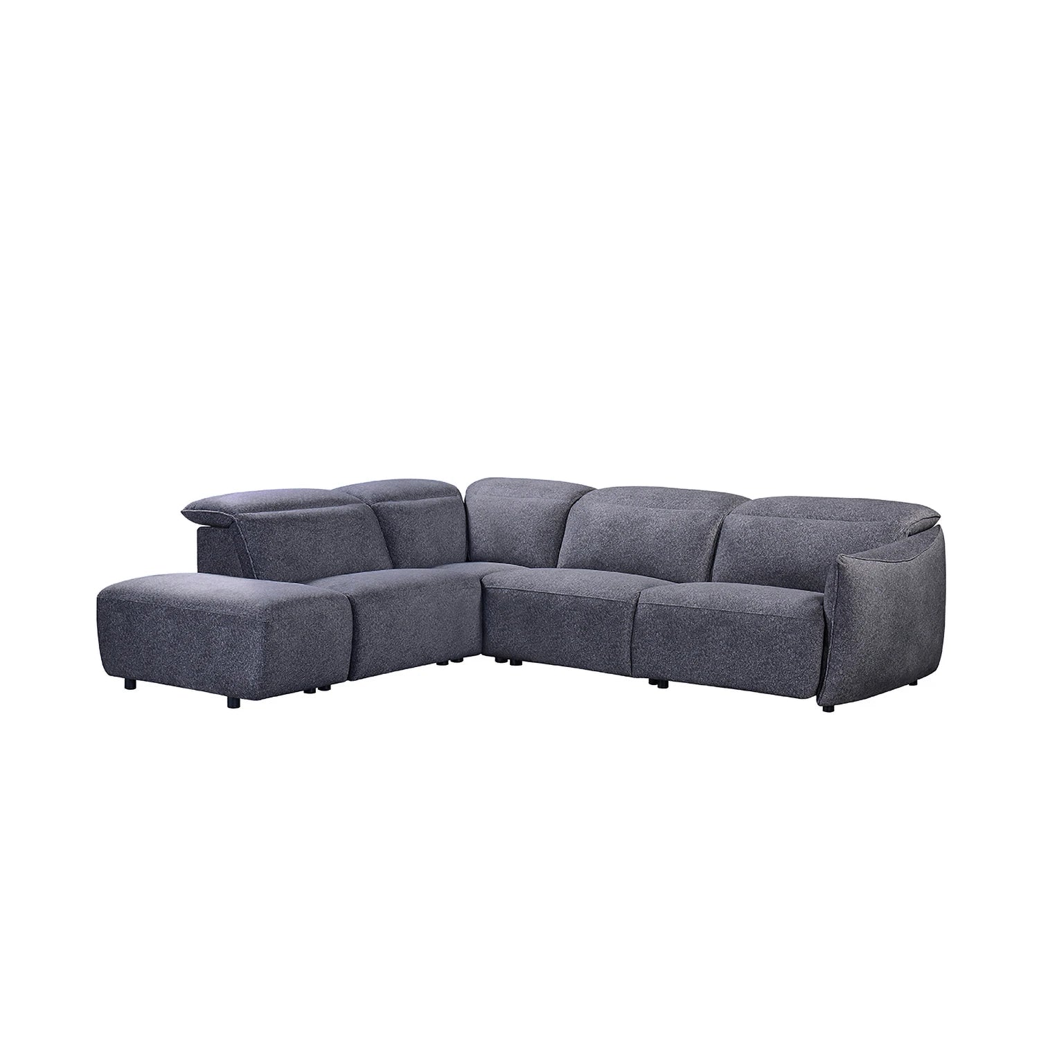 Libra Antracite Fabric Power Recliner Corner Chaise Sofa with Adjustable Headrests - Pendle Village Furniture