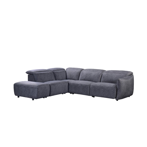 Libra Antracite Fabric Power Recliner Corner Chaise Sofa with Adjustable Headrests - Pendle Village Furniture