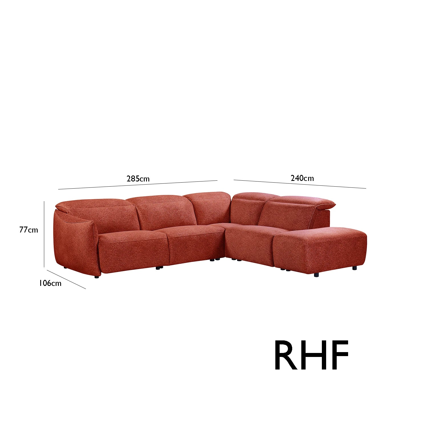 Libra Ruby Fabric Power Recliner Corner Chaise Sofa with Adjustable Headrests - Pendle Village Furniture