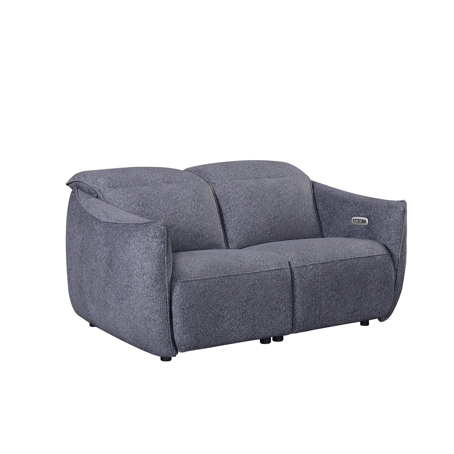Libra Antracite Fabric Power Recliner 2 Seater Sofa with Adjustable Headrests - Pendle Village Furniture
