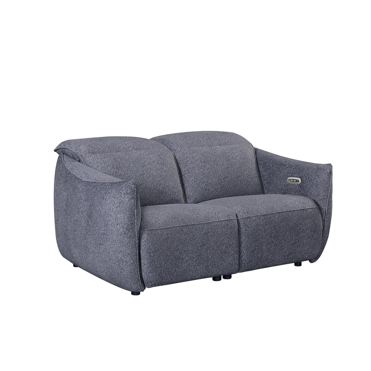 Libra Antracite Fabric Power Recliner 2 Seater Sofa with Adjustable Headrests - Pendle Village Furniture