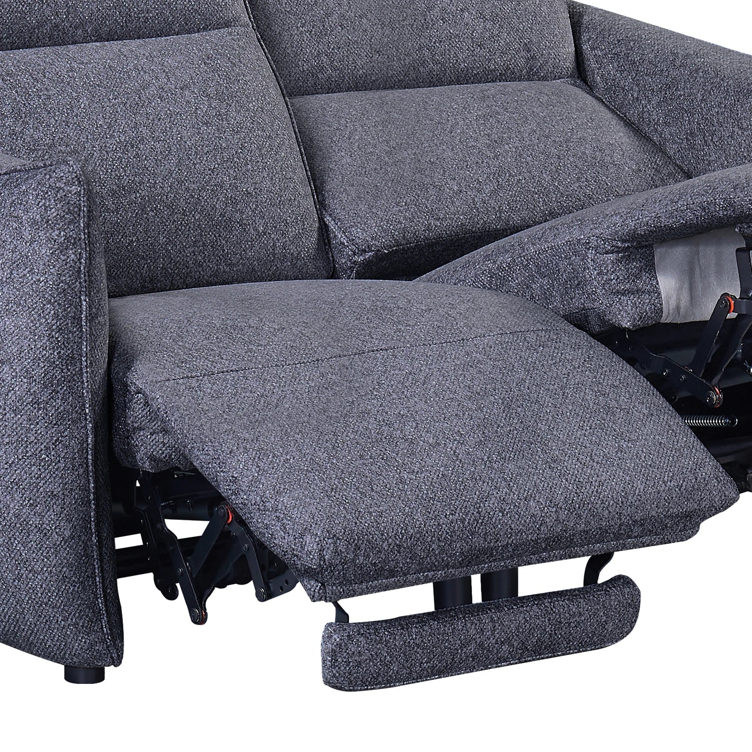Libra Antracite Fabric Power Recliner 2 Seater Sofa with Adjustable Headrests - Pendle Village Furniture