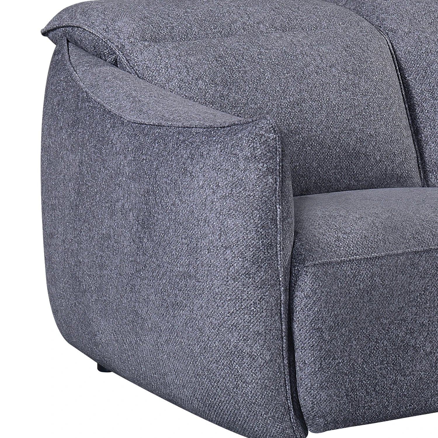 Libra Antracite Fabric Power Recliner 2 Seater Sofa with Adjustable Headrests - Pendle Village Furniture
