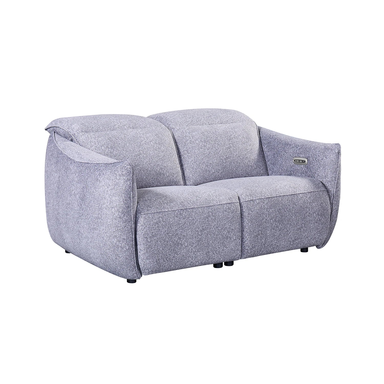 Libra Grey Fabric Power Recliner 2 Seater Sofa with Adjustable Headrests - Pendle Village Furniture