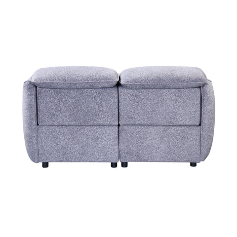 Libra Grey Fabric Power Recliner 2 Seater Sofa with Adjustable Headrests - Pendle Village Furniture