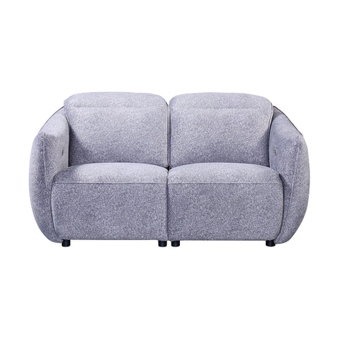 Libra Grey Fabric Power Recliner 2 Seater Sofa with Adjustable Headrests - Pendle Village Furniture