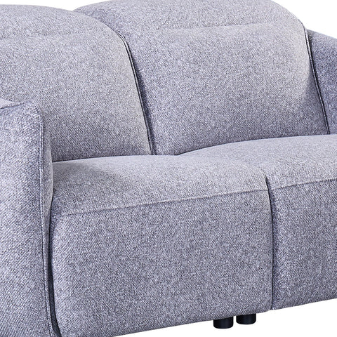 Libra Grey Fabric Power Recliner 2 Seater Sofa with Adjustable Headrests - Pendle Village Furniture