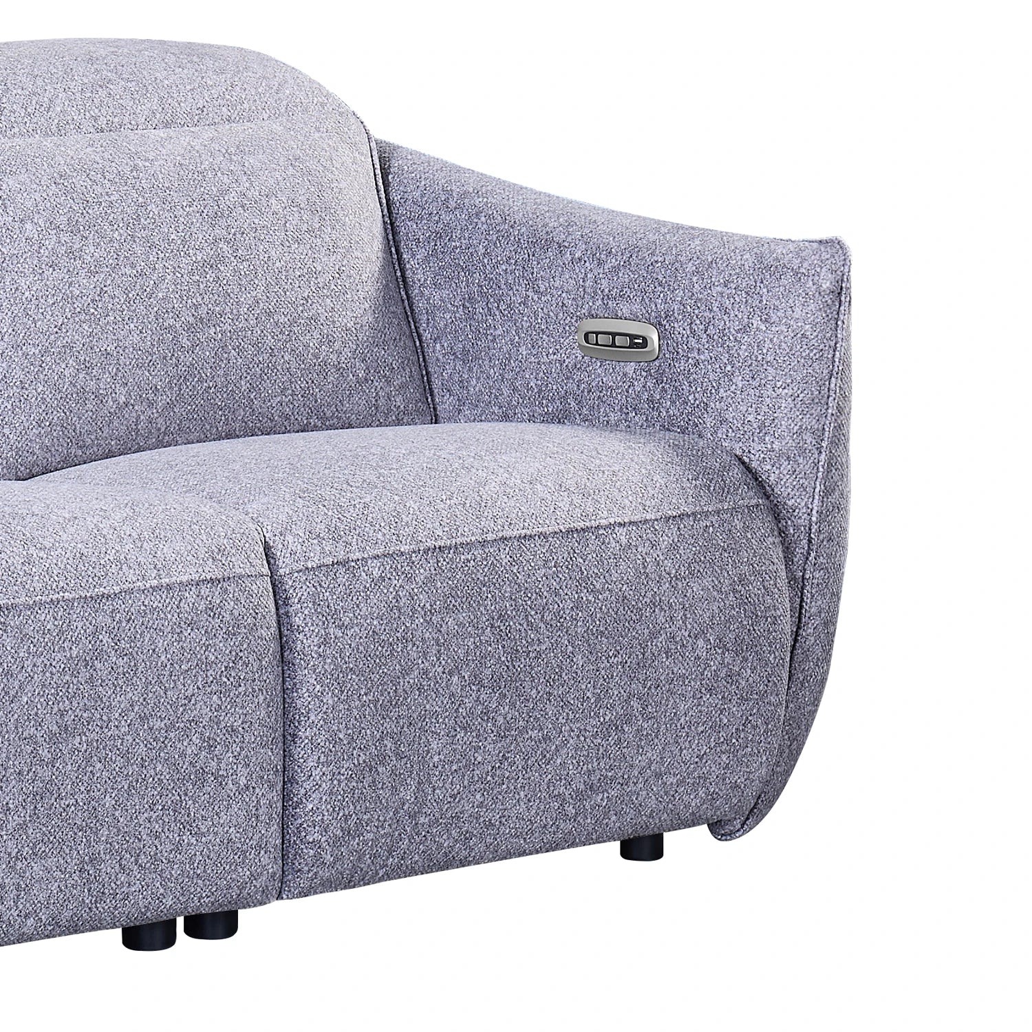 Libra Grey Fabric Power Recliner 2 Seater Sofa with Adjustable Headrests - Pendle Village Furniture
