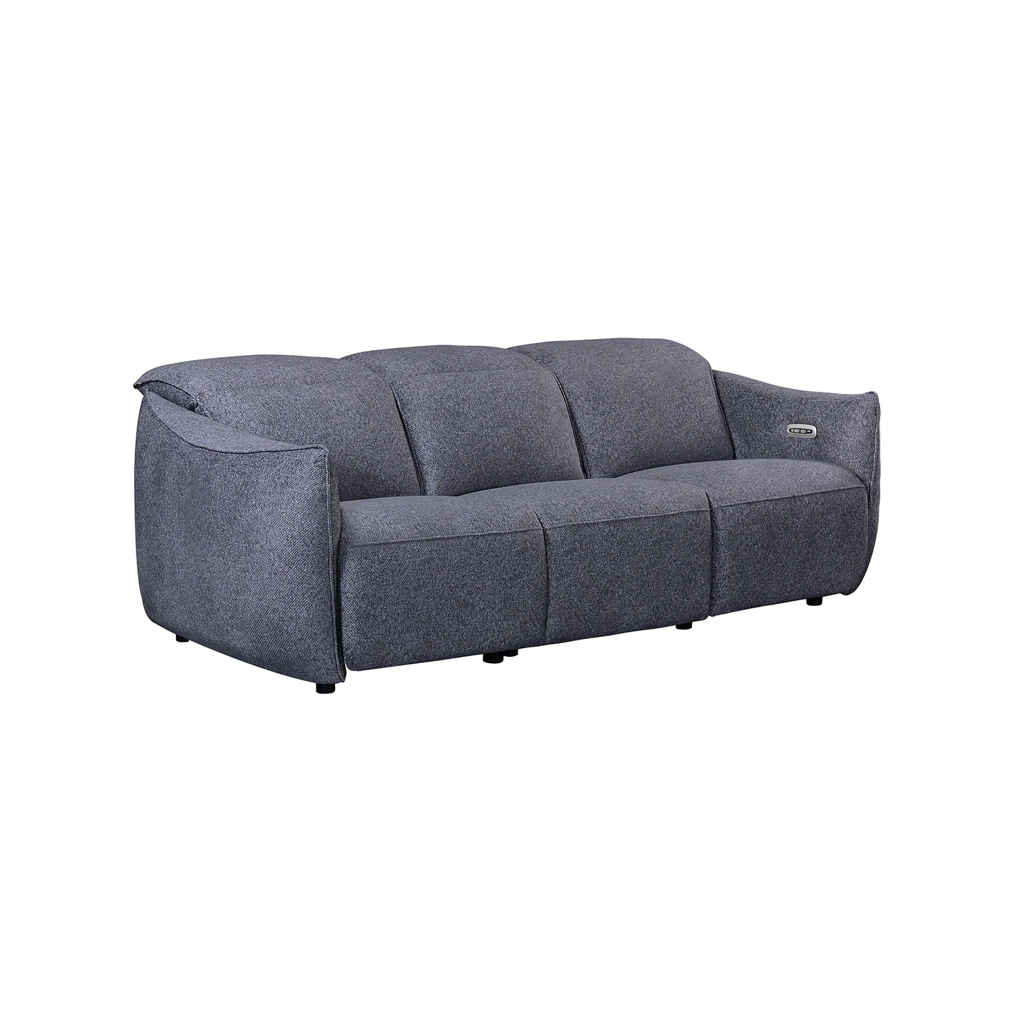 Libra Antracite Fabric Power Recliner 3 Seater Sofa with Adjustable Headrests - Pendle Village Furniture