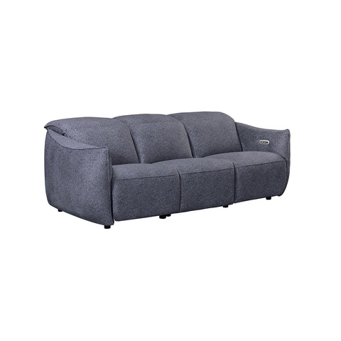 Libra Antracite Fabric Power Recliner 3 Seater Sofa with Adjustable Headrests - Pendle Village Furniture