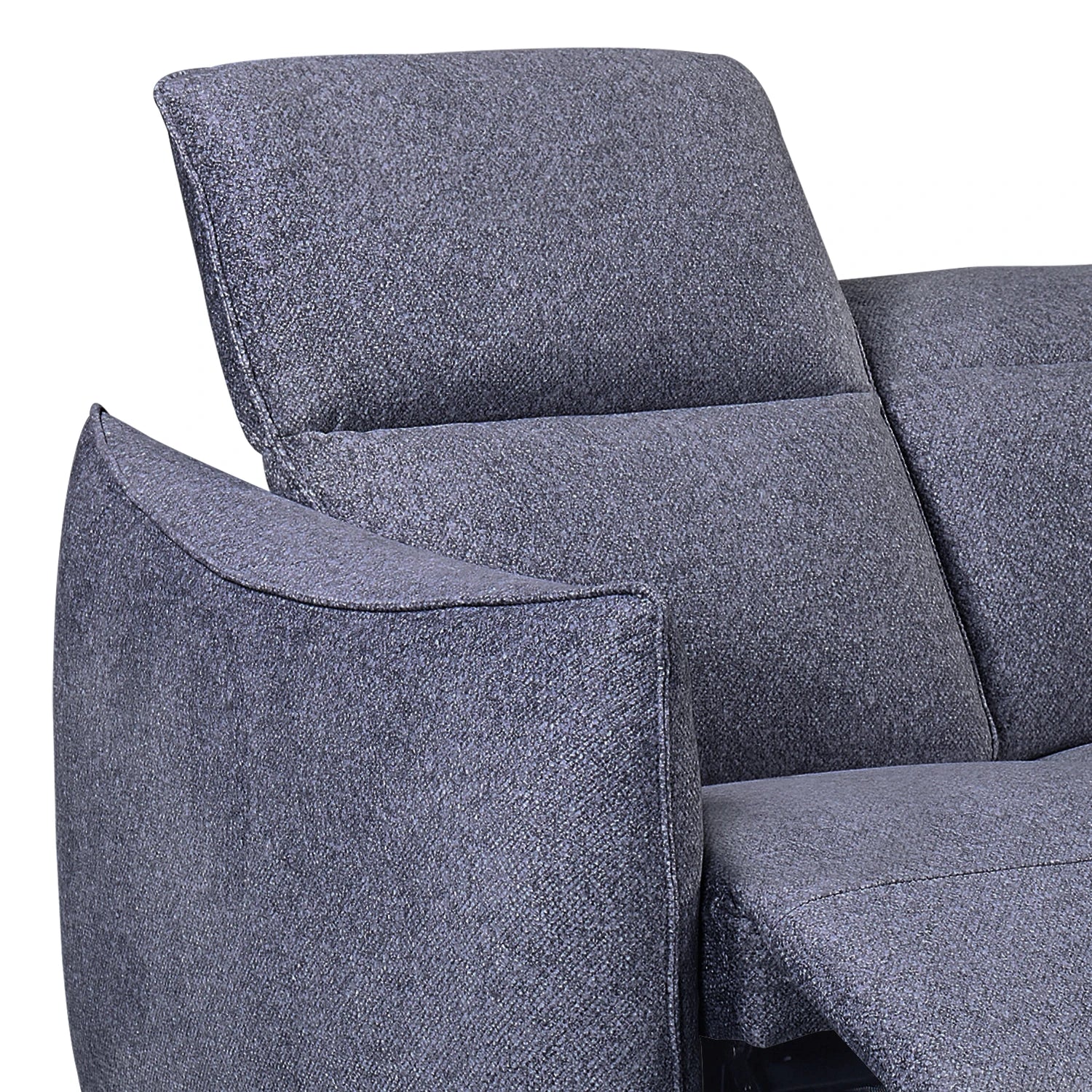 Libra Antracite Fabric Power Recliner 3 Seater Sofa with Adjustable Headrests - Pendle Village Furniture