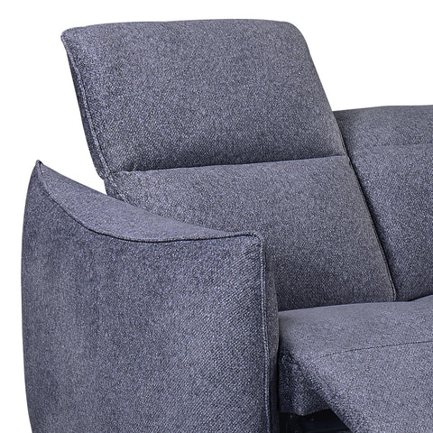 Libra Antracite Fabric Power Recliner 3 Seater Sofa with Adjustable Headrests - Pendle Village Furniture