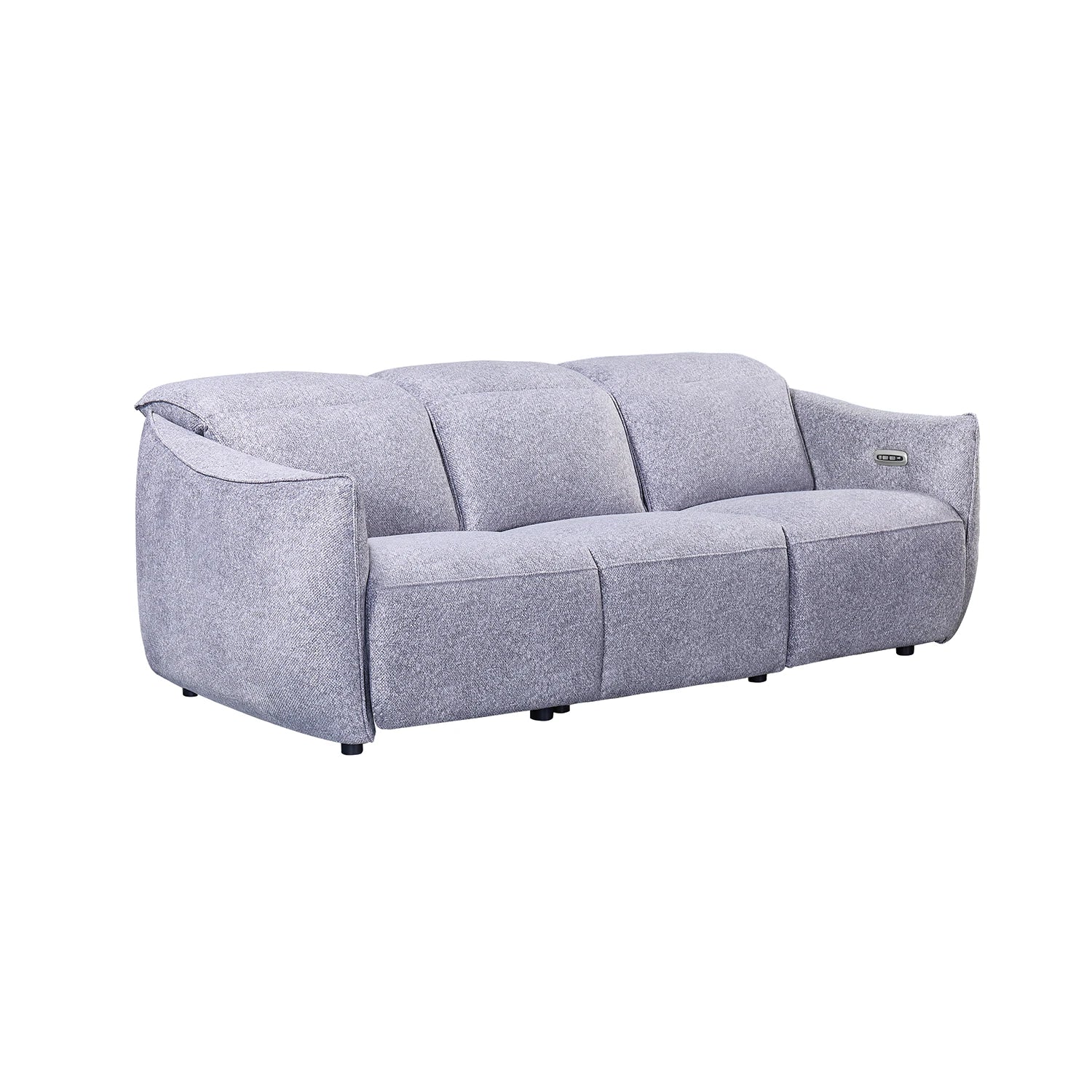 Libra Grey Fabric Power Recliner 3 Seater Sofa with Adjustable Headrests - Pendle Village Furniture