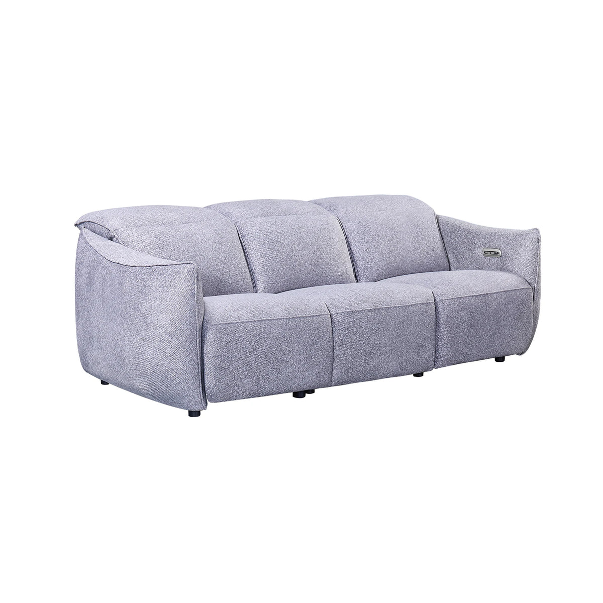 Libra Grey Fabric Power Recliner 3 Seater Sofa with Adjustable Headrests - Pendle Village Furniture