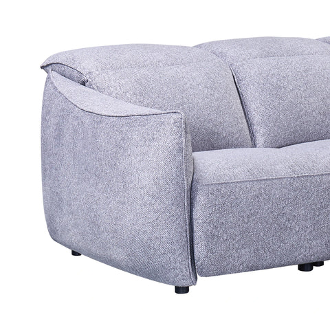 Libra Grey Fabric Power Recliner 3 Seater Sofa with Adjustable Headrests - Pendle Village Furniture