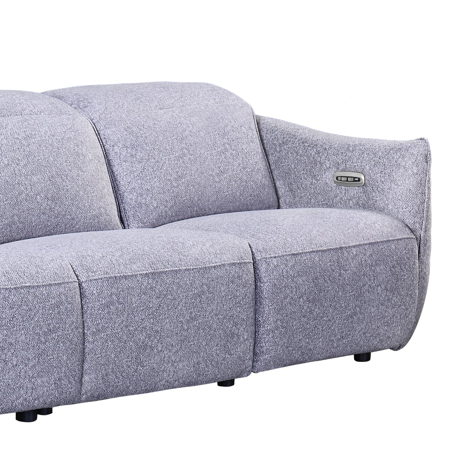 Libra Grey Fabric Power Recliner 3 Seater Sofa with Adjustable Headrests - Pendle Village Furniture