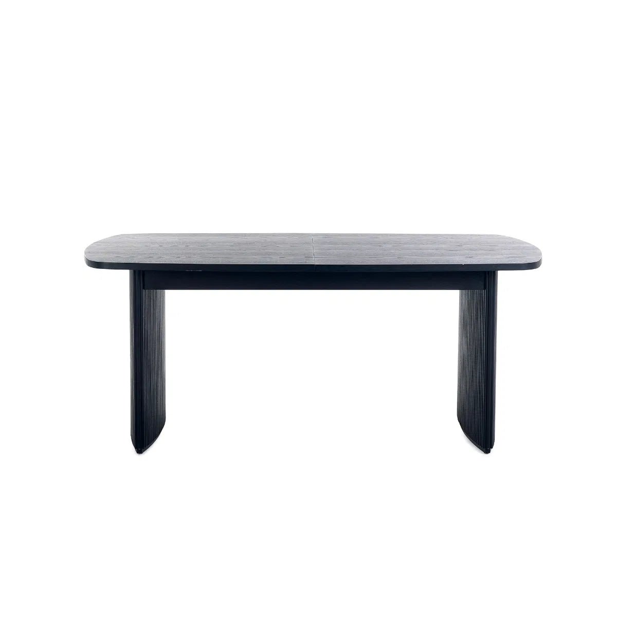 Lewes Fluted Extending Dining Table in Black - Pendle Village Furniture