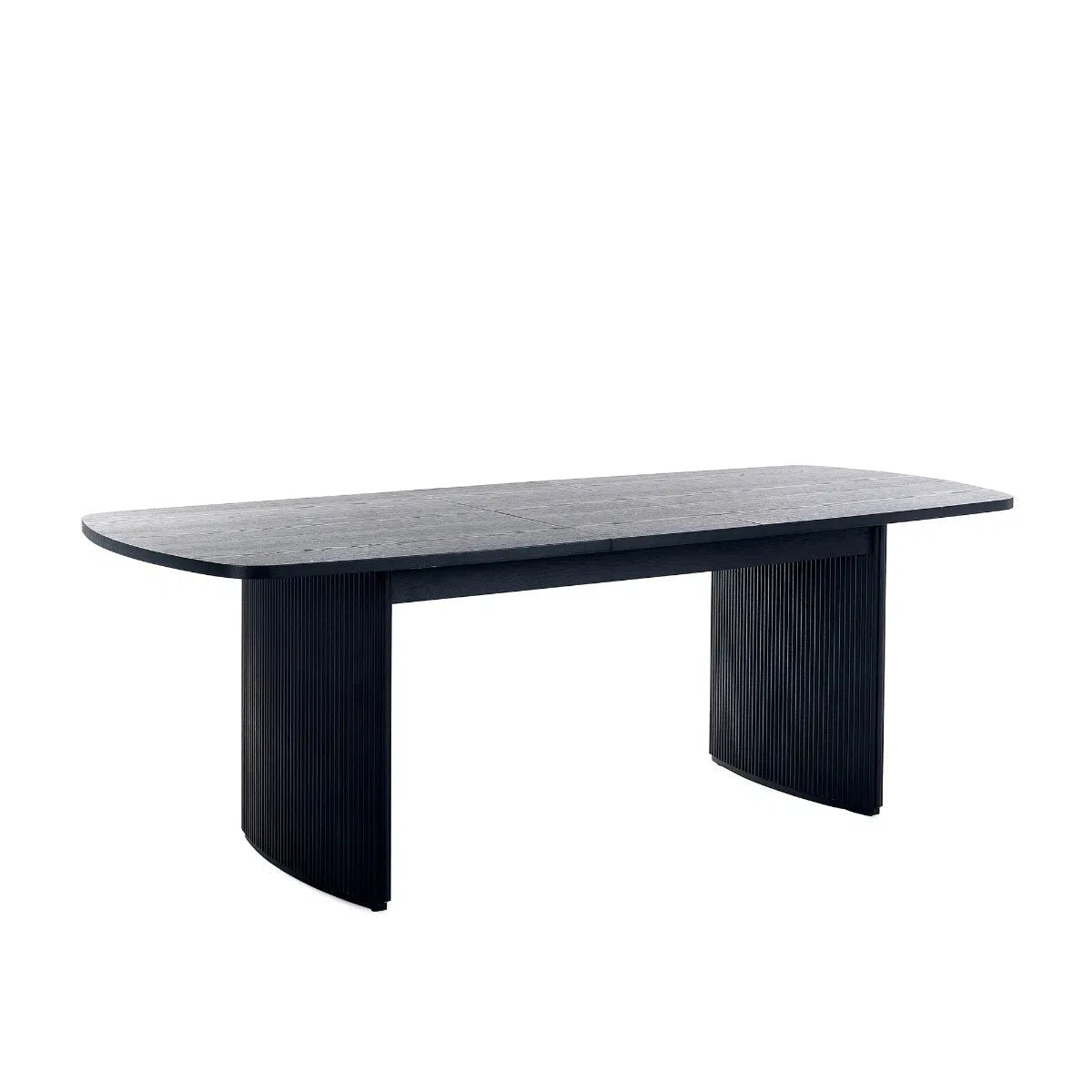 Lewes Fluted Extending Dining Table in Black - Pendle Village Furniture