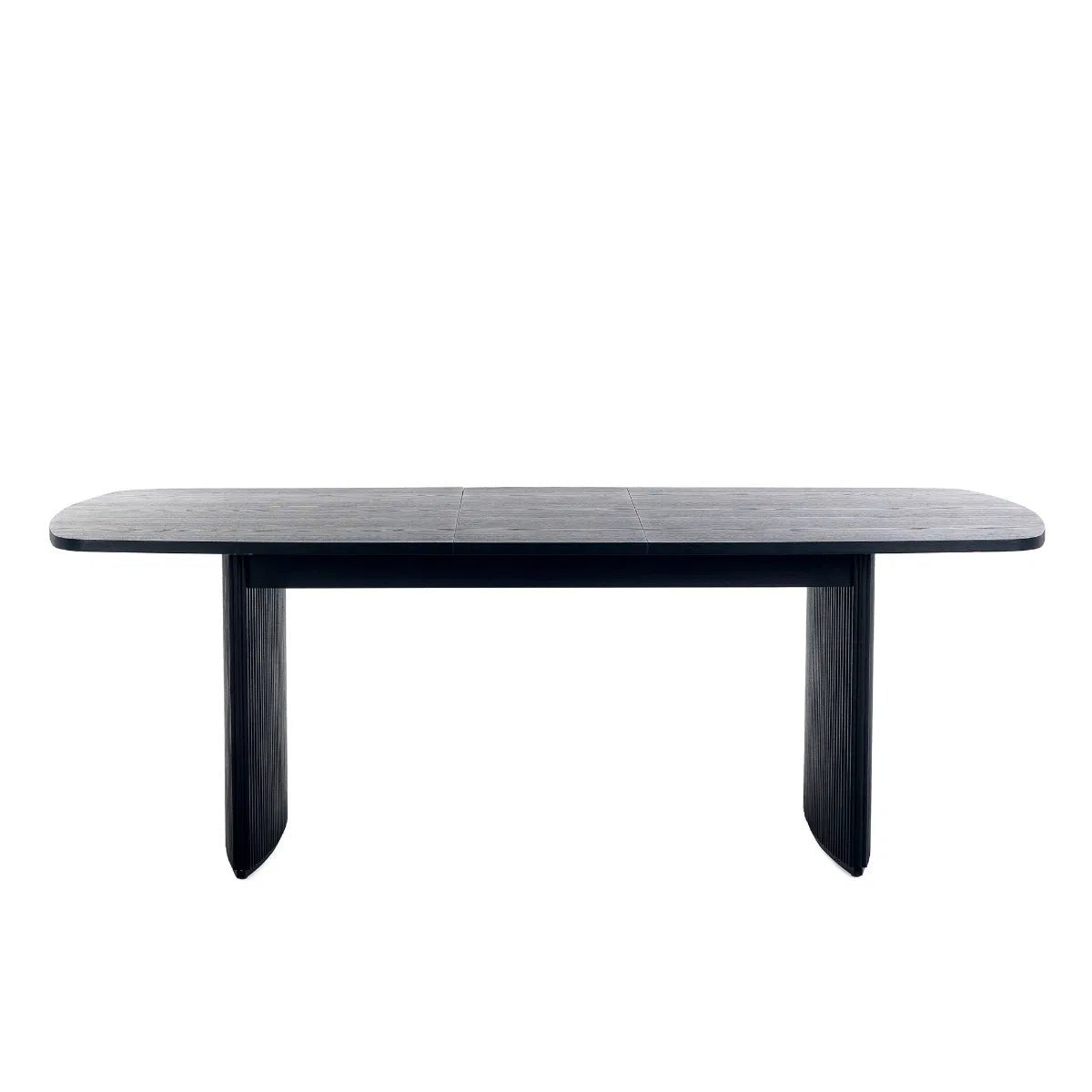 Lewes Fluted Extending Dining Table in Black - Pendle Village Furniture