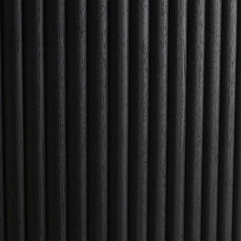 Lewes Fluted Extending Dining Table in Black - Pendle Village Furniture