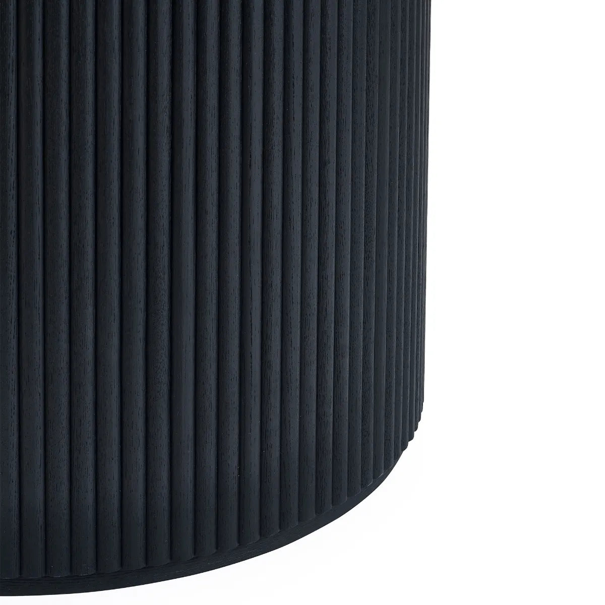 London Black Fluted Round Dining Table Round Dining Table - Fluted Base