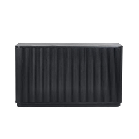 Lewes Black Fluted Sideboard - Pendle Village Furniture