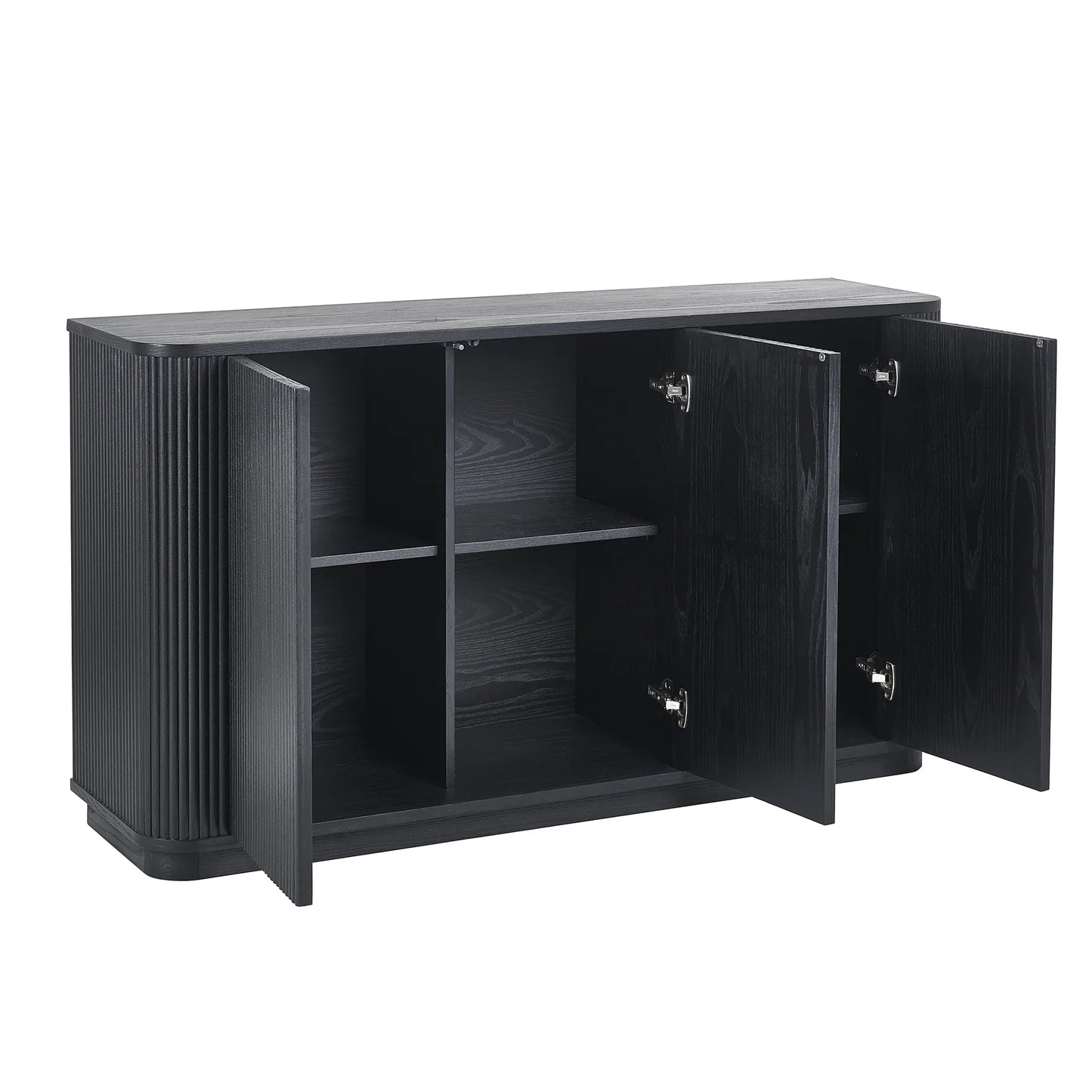 Lewes Black Fluted Sideboard - Pendle Village Furniture
