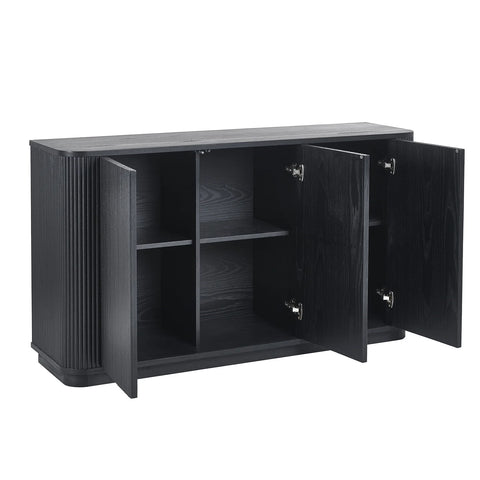 Lewes Black Fluted Sideboard - Pendle Village Furniture
