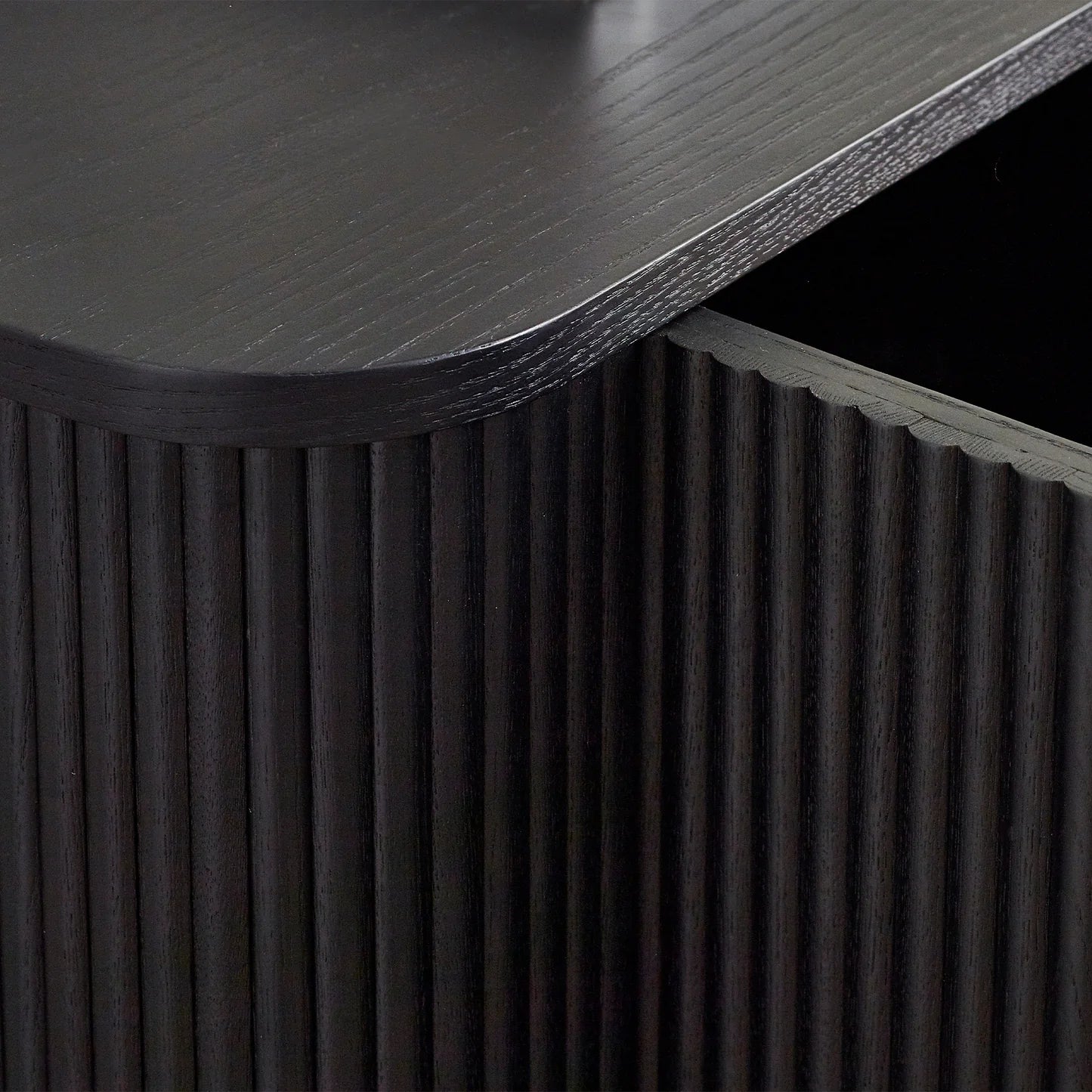 Lewes Black Fluted Sideboard - Pendle Village Furniture