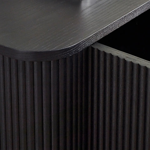 Lewes Black Fluted Sideboard - Pendle Village Furniture