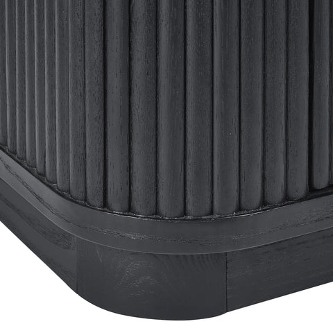 Lewes Black Fluted Sideboard - Pendle Village Furniture