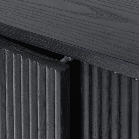 Lewes Black Fluted Sideboard - Pendle Village Furniture