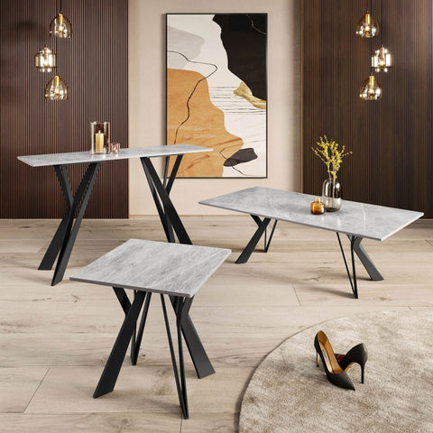 Murano Grey Ceramic Side Table - Pendle Village Furniture