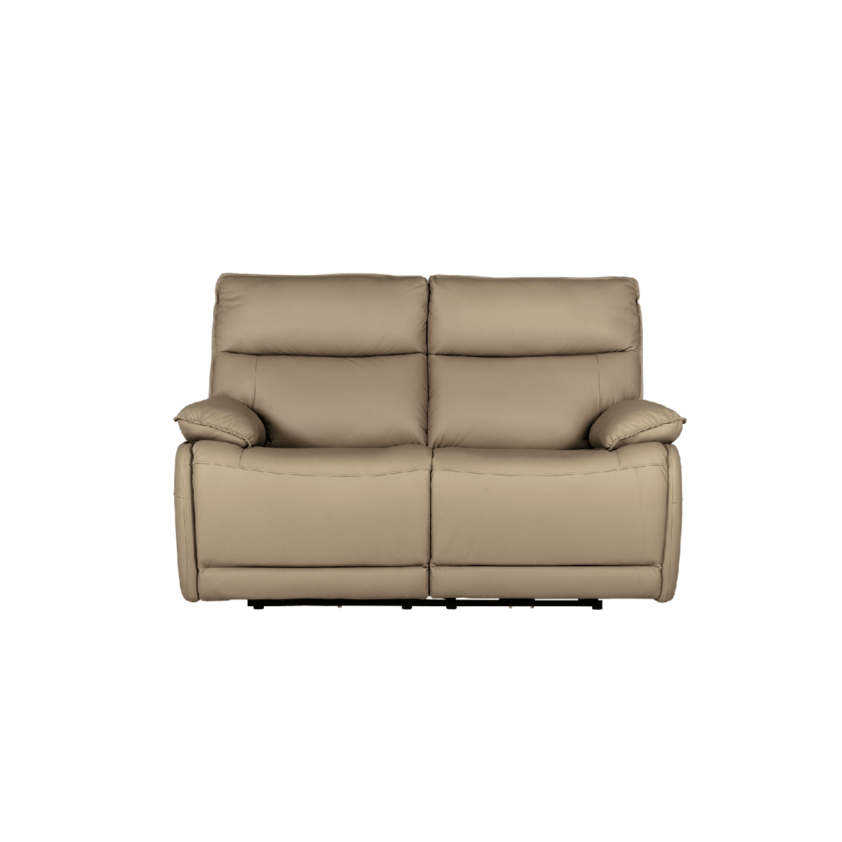 Logan 2 Seater Electric Recliner Sofa – Latte Leather - Pendle Village Furniture