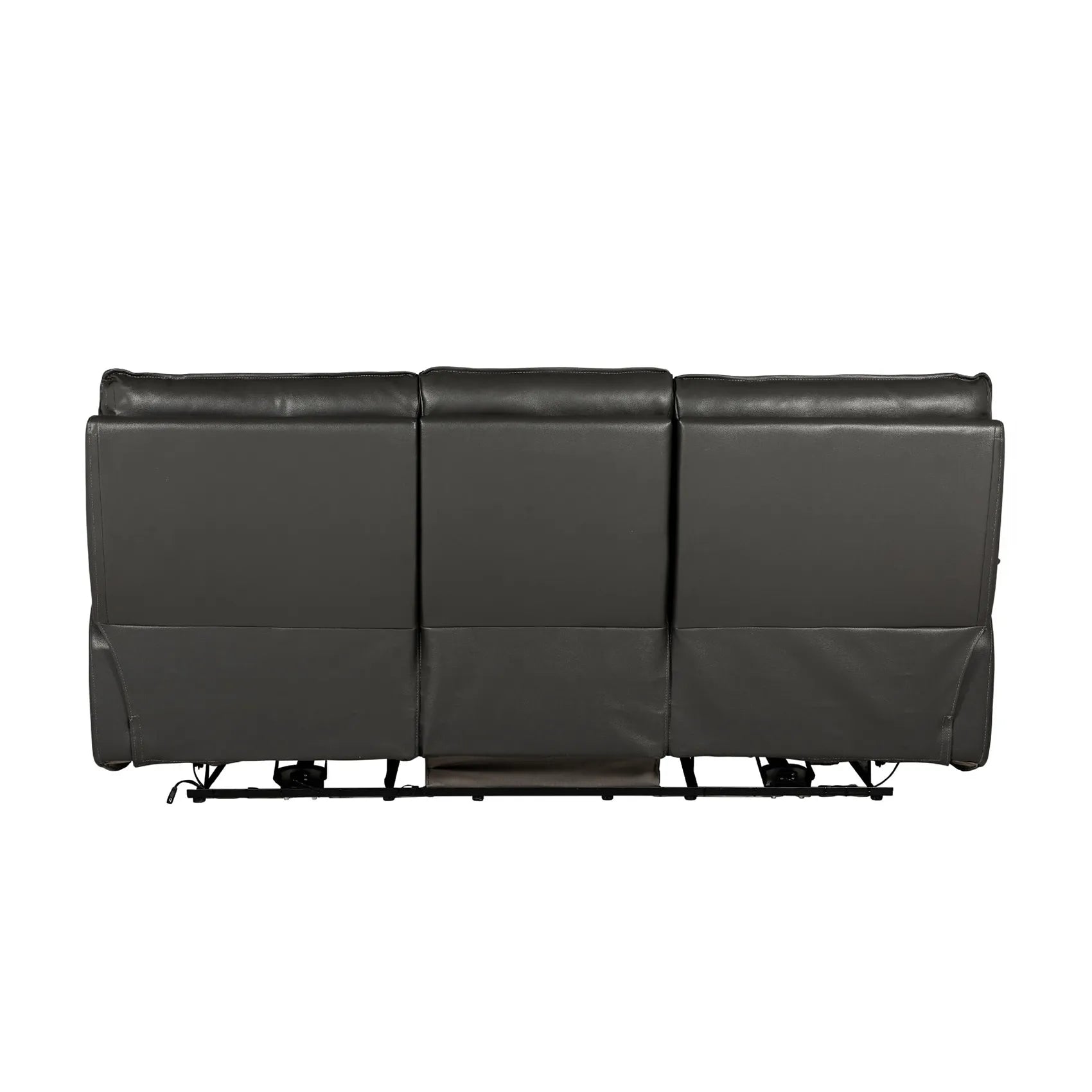 Logan 3 Seater Electric Recliner Leather Sofa – Dark Grey - Pendle Village Furniture