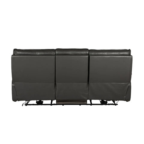 Logan 3 Seater Electric Recliner Leather Sofa – Dark Grey - Pendle Village Furniture
