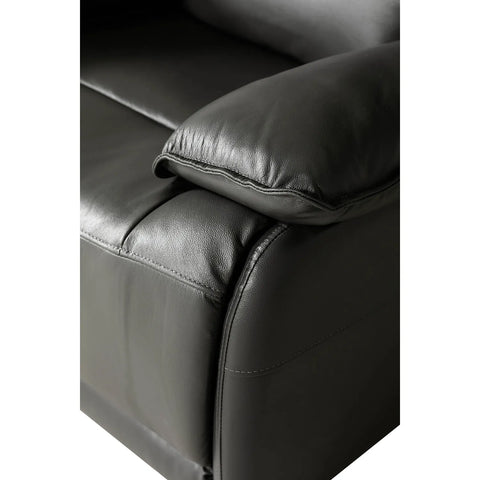 Logan 3 Seater Electric Recliner Leather Sofa – Dark Grey - Pendle Village Furniture