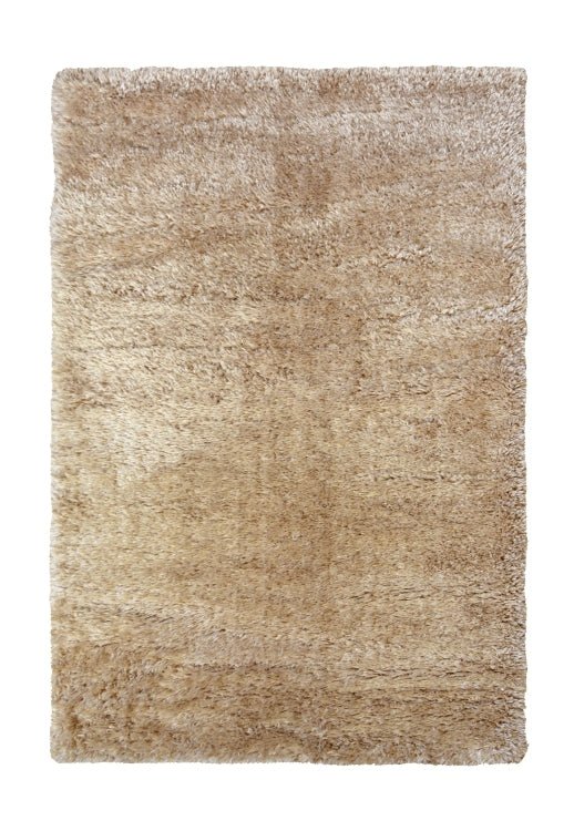  Elegant light natural rug adding warmth to living space.